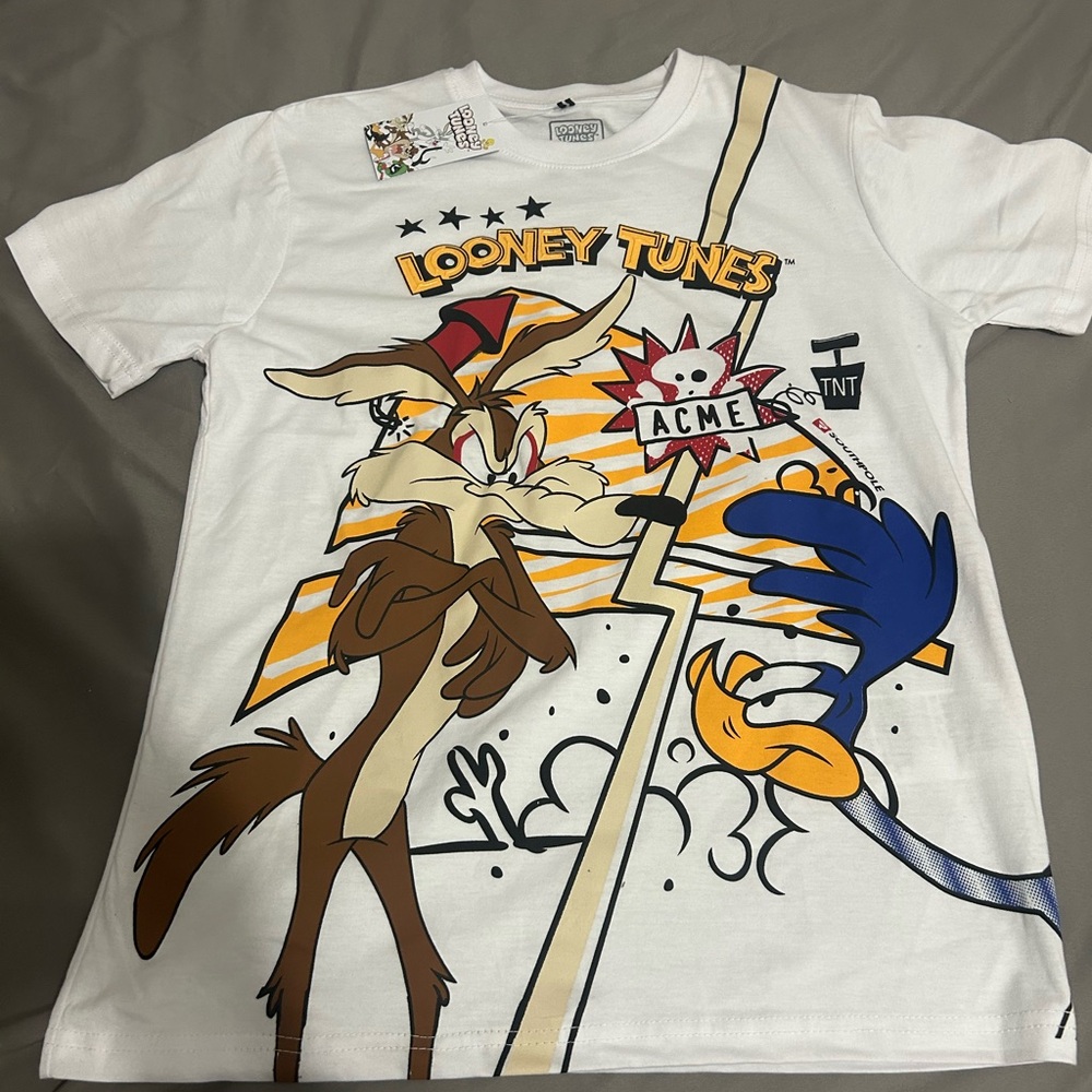Warner Bros. Looney Tunes White and Brown Kids T-Shirt